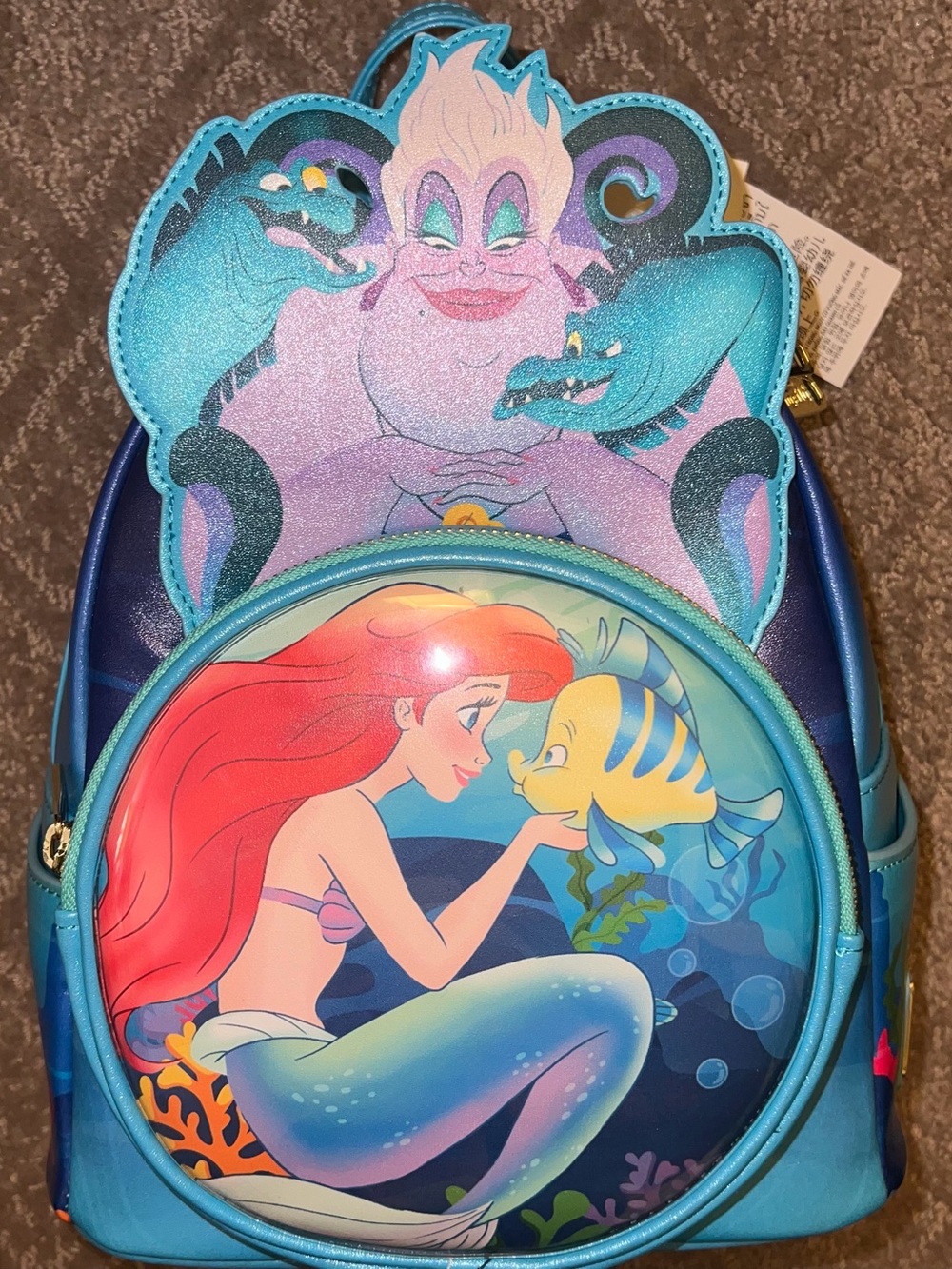 NWT Loungefly Disney Little Mermaid 35th Anniversary Ariel & Ursula Backpack